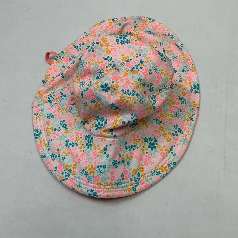 Nabaiji Decathlon Kids Girls XS 3-5 Years Reversible‎ Floral UPF 50+ Bucket Hat